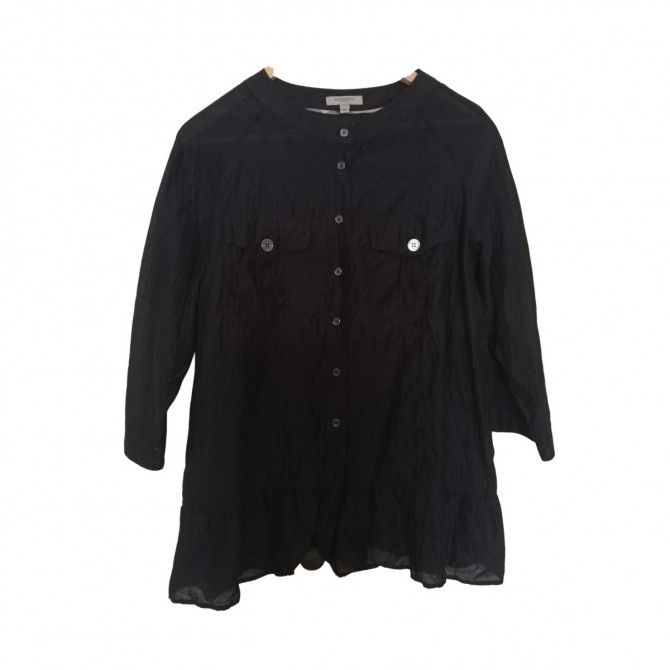 Burberry black cotton/silk  tunic size XL