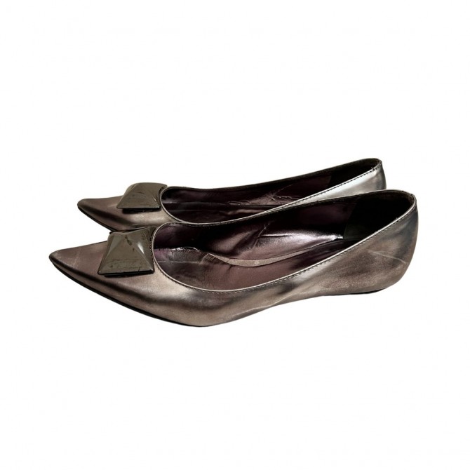 Sebastian leather metallic flats size IT 37.5