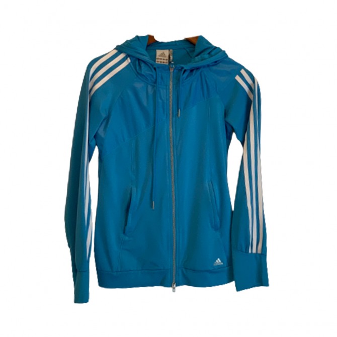 Adidas Climalite turquoise hooded Jacket size IT40