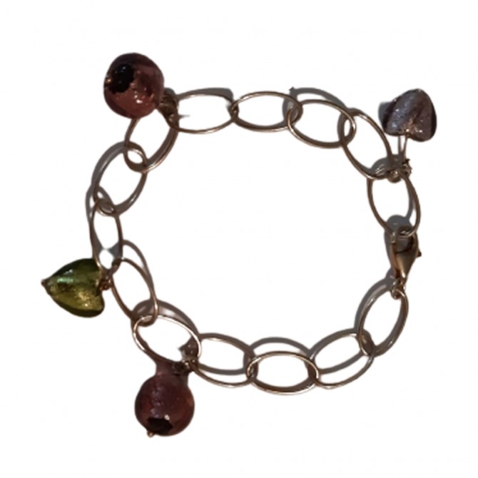Murano glass silver bracelet 