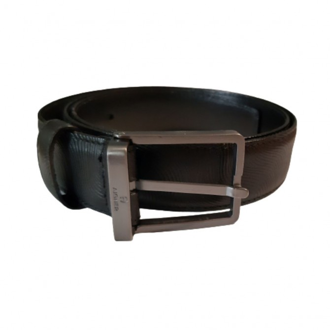 Aigner black leather belt size 80