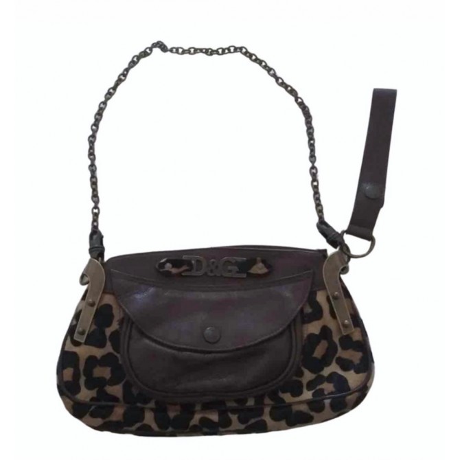 Dolce & Gabbana pony hair calf skin handbag  