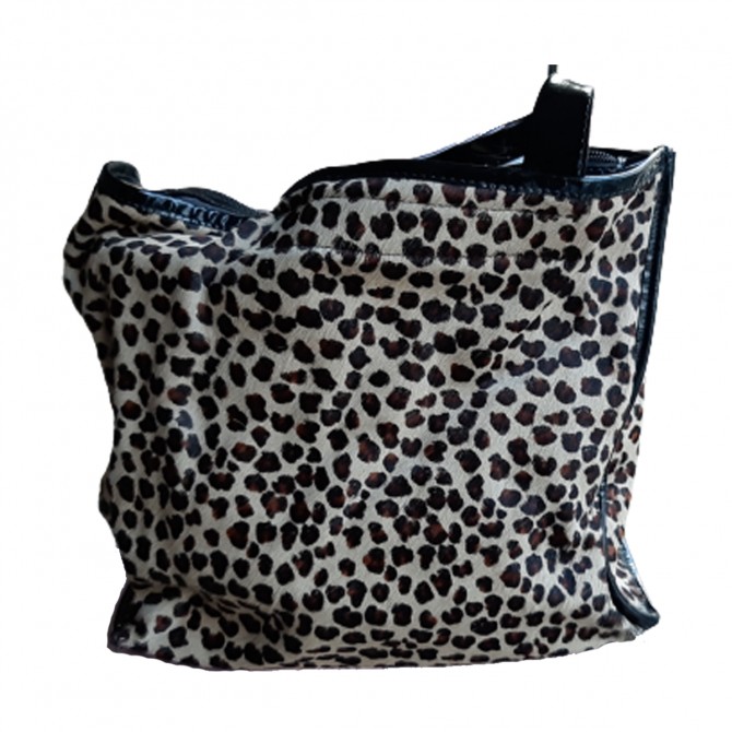 FURLA ponyskin leather tote bag
