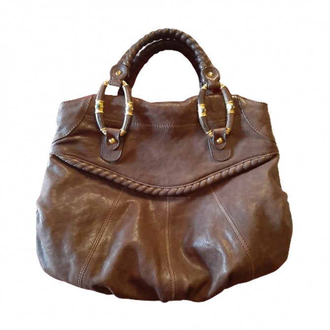 VALENTINO GARAVANI brown leather handbag 