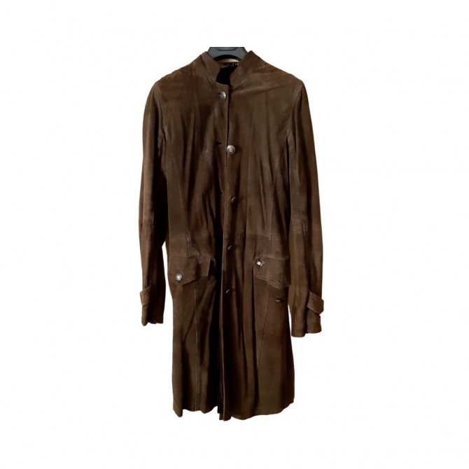 Calvin Klein brown suede coat size S