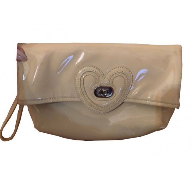 LOVE MOSCHINO IN BEIGE PATENT LEATHER 