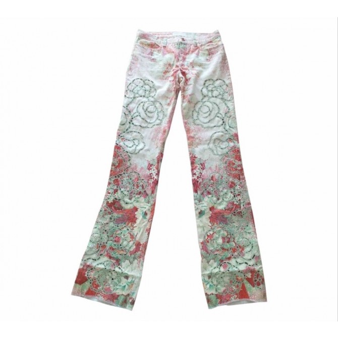 Roberto Cavalli flower print jeans size IT40