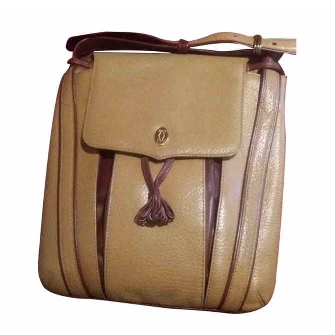 Cartier  camel leather cross body bag 