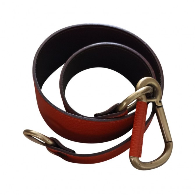 BURBERRY orange leather belt size 90