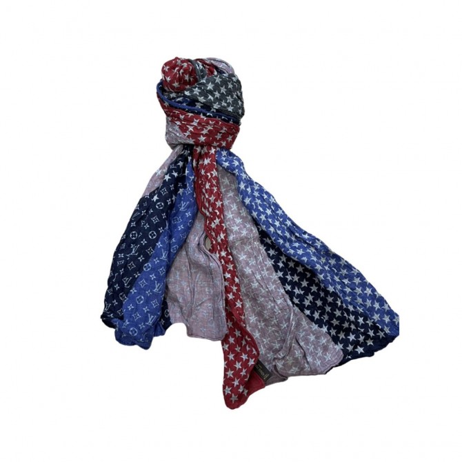 LOUIS VUITTON unisex silk+linen long scarf