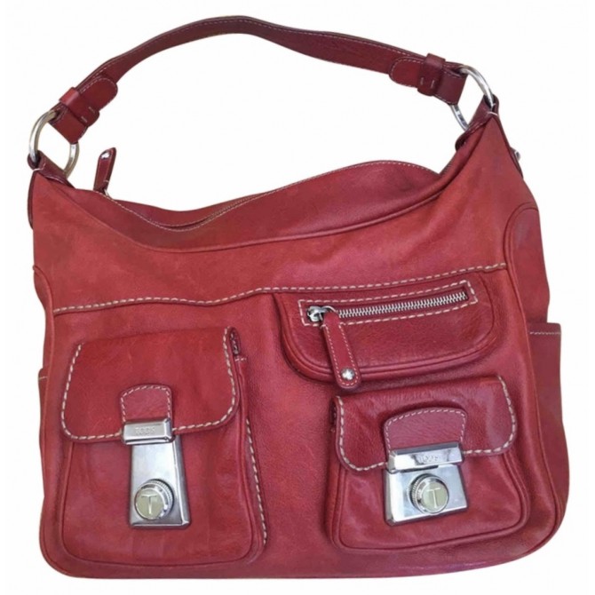 Tod’s red leather shoulder bag 