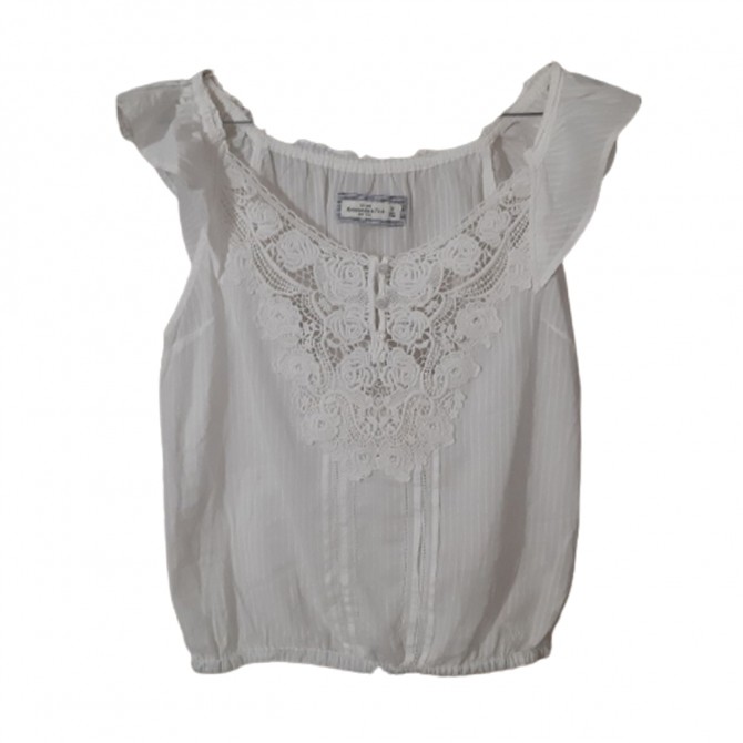 Abercrombie & Fitch white cotton top size M