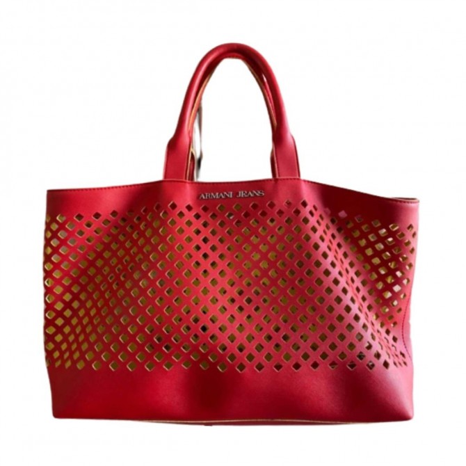 Armani Jeans red tote bag 