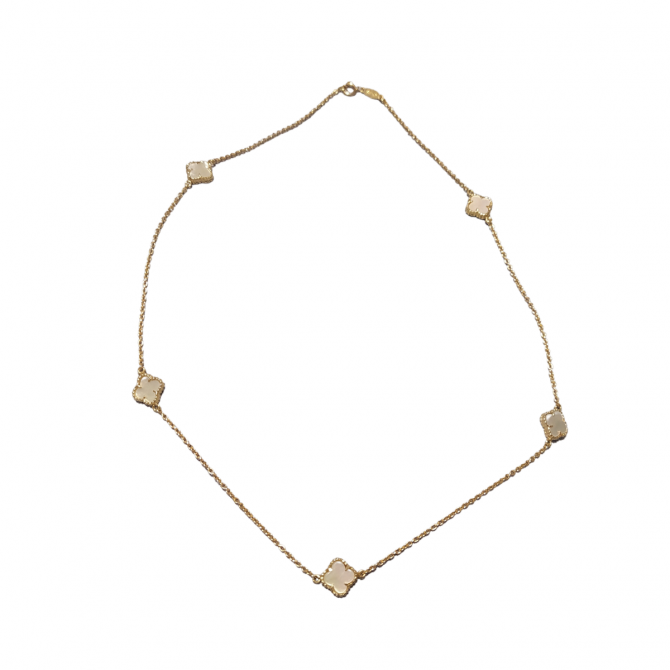 Gold necklace in Van Kleef & Arpels -Alhambra model style