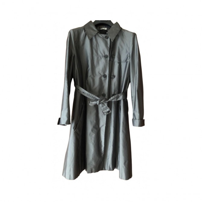 MIU MIU grey trench coat size IT 44