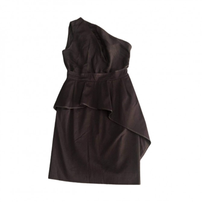 Carven black one side off shoulder dress size IT40