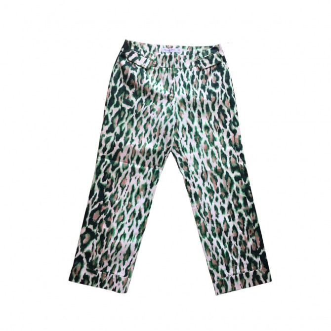 DIOR animal print cotton trousers size IT42