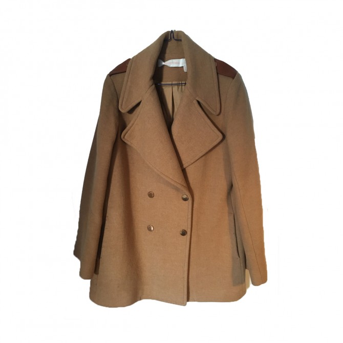 SEE BY CHLOÉ Wool-Blend Coat in Camel color size IT 42