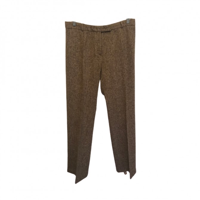 Max Mara Tweed Light Brown Trousers size IT48