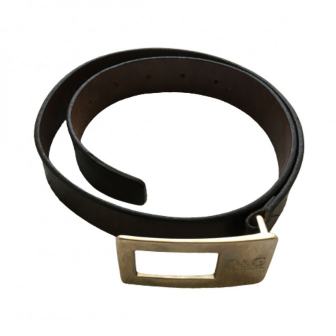 D&G brown leather belt 80cm