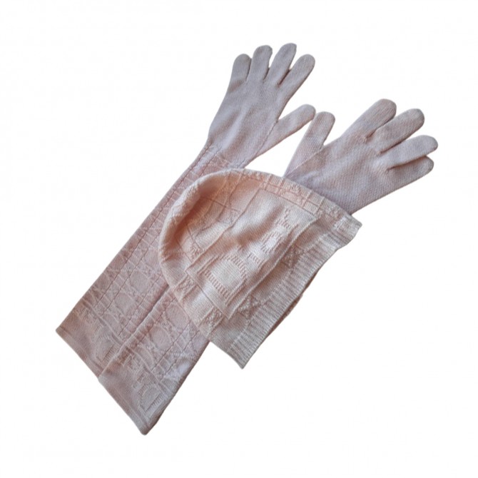 DIOR beanie and gloves set