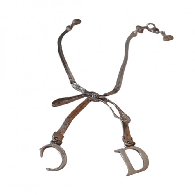Christian Dior bow chain bracelet 