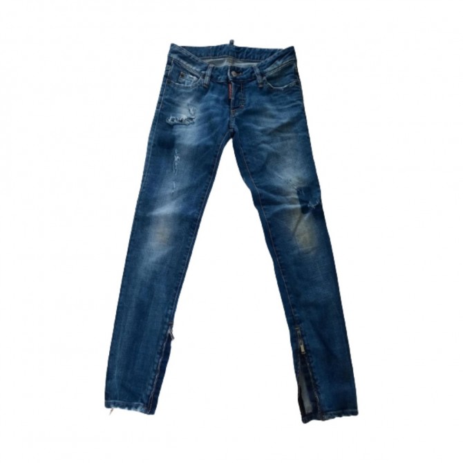 DSQUARED2 blue jeans with ankle zip  size IT 38