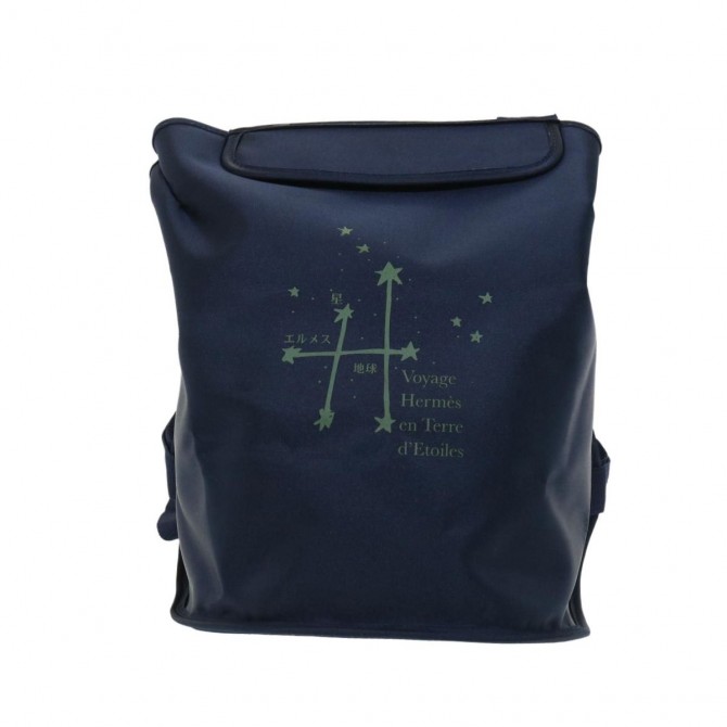 Hermes Voyage En Terre D' Etoiles Nylon Navy Backpack Limited Edition