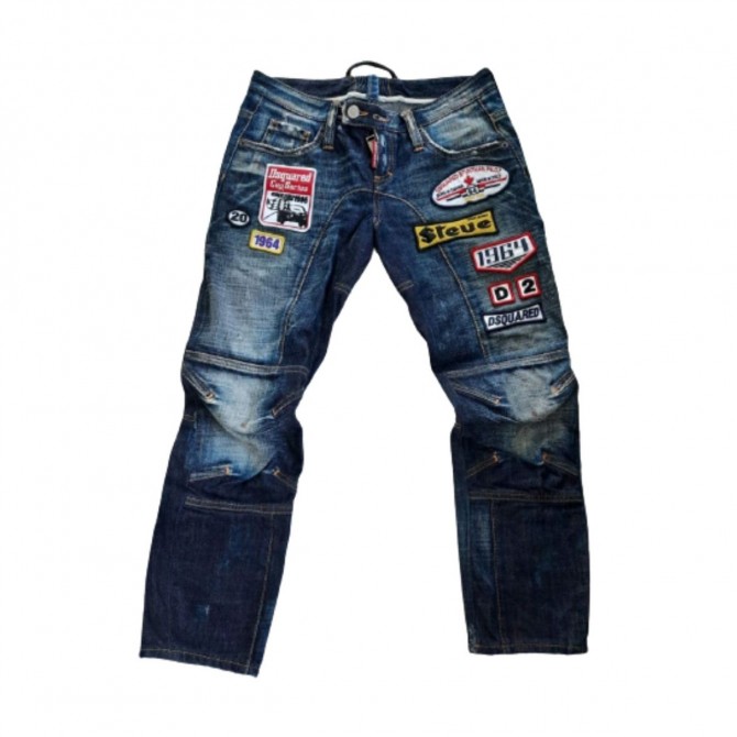 DSQUARED2 slogan-patch jeans size IT 40
