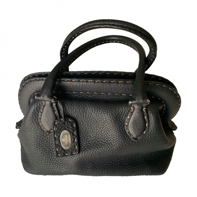 FENDI Leather Selleria Doctor Bag