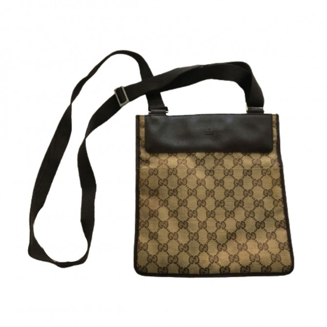 Gucci logo canvas crossbody bag 