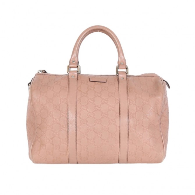 GUCCI pink Guccissima leather Joy medium Boston bag
