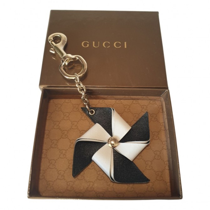 GUCCI leather key ring/bag charm BRAND NEW 