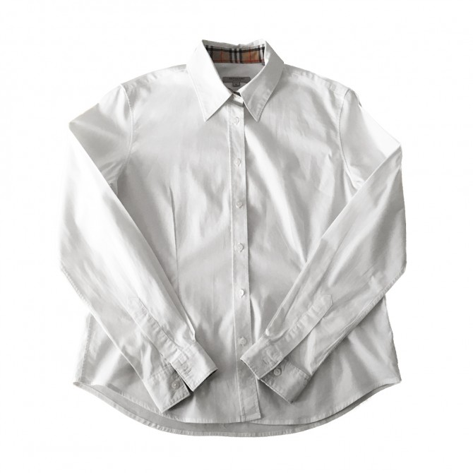 BURBERRY LONG SLEEVED WHITE SHIRT 