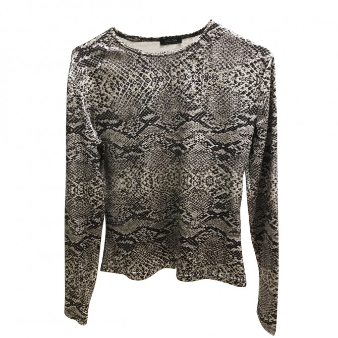 CARLING snake  print lycra top size 3 , fits as a S-M