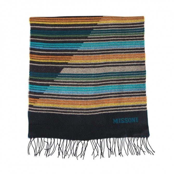 Missoni double faced wool multicolor scarf