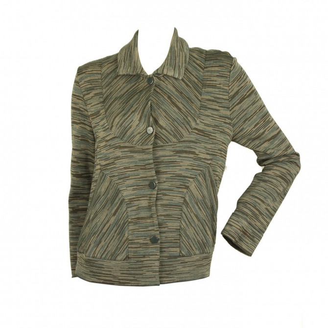 MISSONI Gray Hues Woolen Button front Jacket Cardigan Cardi size IT 44