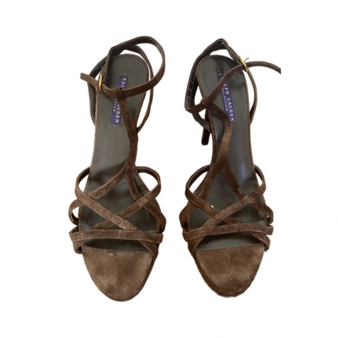 Ralph Lauren brown suede sandals size 39