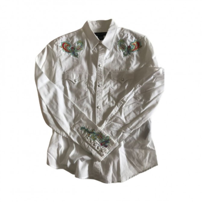 Ralph Lauren embroidered cotton white shirt US 6