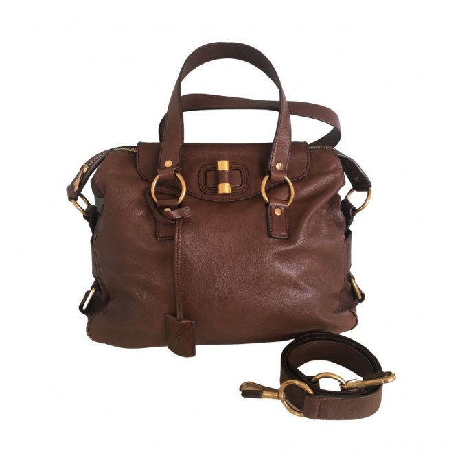 YSL brown leather bag 