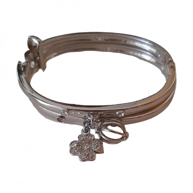 Swarovski double handcuff bracelet