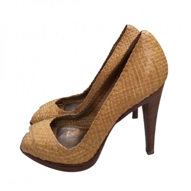 The Saddler leather woven heels size IT37.5
