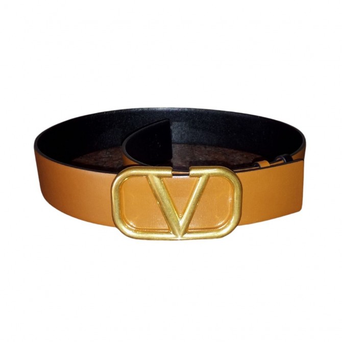 Valentino reversible brown/black leather belt size 80 cm