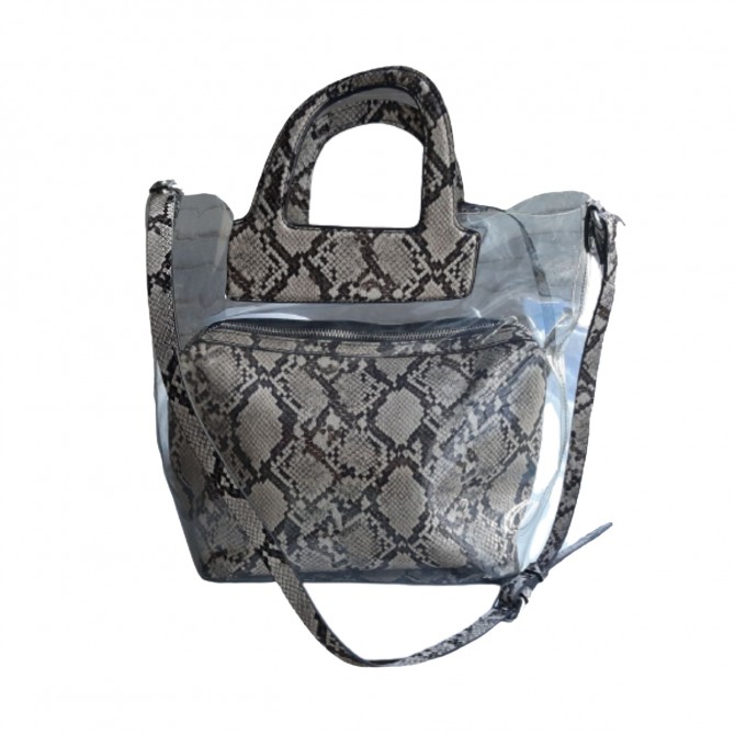 Zara transparent pvc tote bag and clutch  brand new