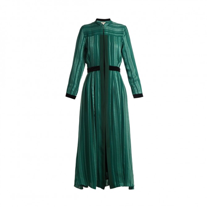 Zeus Dione Green Atlantis Geometric Jacquard Dress size FR40