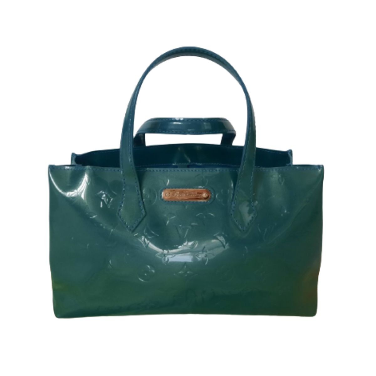Louis Vuitton Green Monogram Vernis Wilshire PM Leather Patent