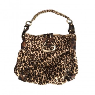 GUESS leopard print cloth crossbody bag 