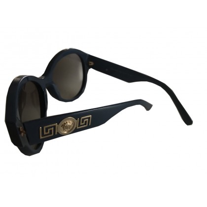 Versace blue gold logo sunglasses 