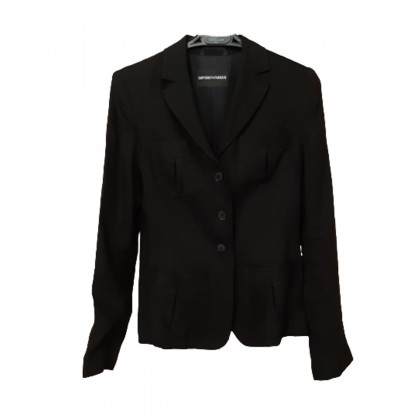 Emporio Armani linen black blazer size IT 42