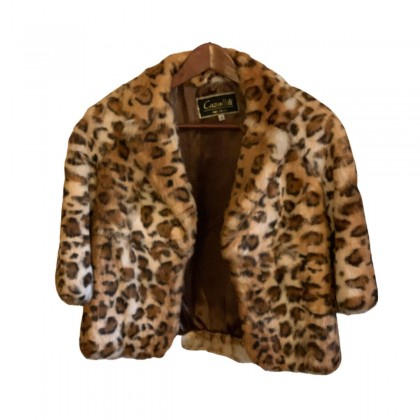 Cazaletti  Animal Print Faux Fur Coat size IT38
